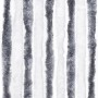 vidaXL Insektenschutz-Vorhang Grau und Weiß 90x220 cm Chenille 241224_6