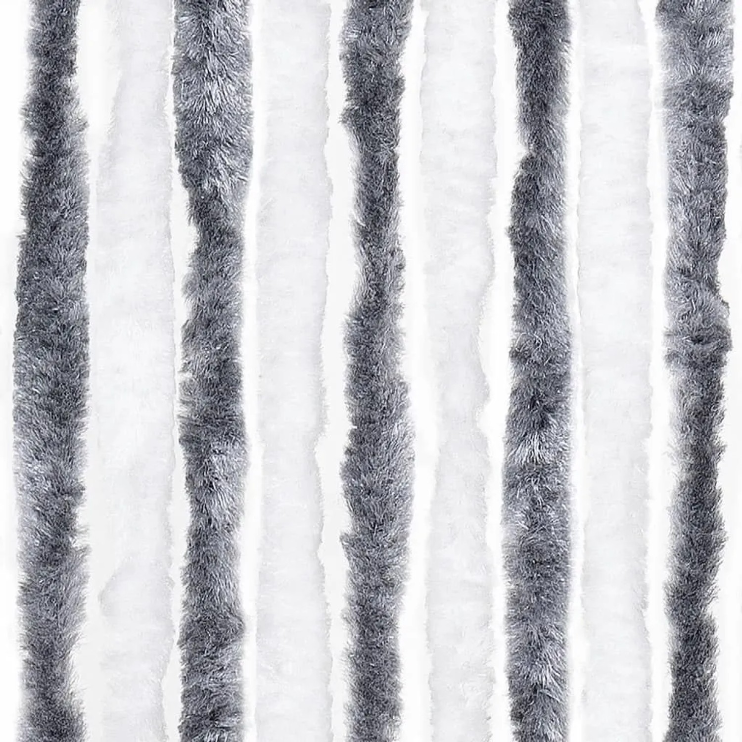 vidaXL Insektenschutz-Vorhang Grau und Weiß 90x220 cm Chenille 241224_6