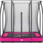 Salta Bodentrampolin Comfort Edition, 214x153 cm, pink, mit Sicherheitsnetz.