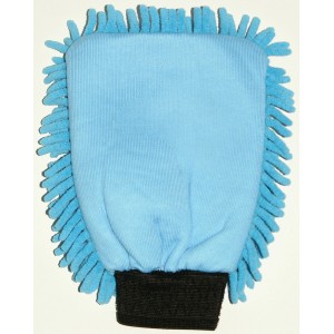 Steuber Mikrofaser Handschuh Duo, blau, für Reinigung und Politur.