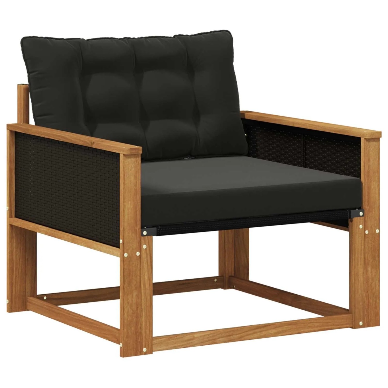 vidaXL Outdoor-Sofagarnitur Massives Akazienholz und Textilene Natur 3438880