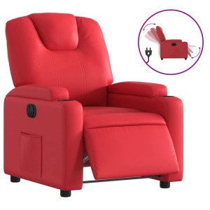 vidaXL Relaxsessel Elektrisch Rot Kunstleder 3204421