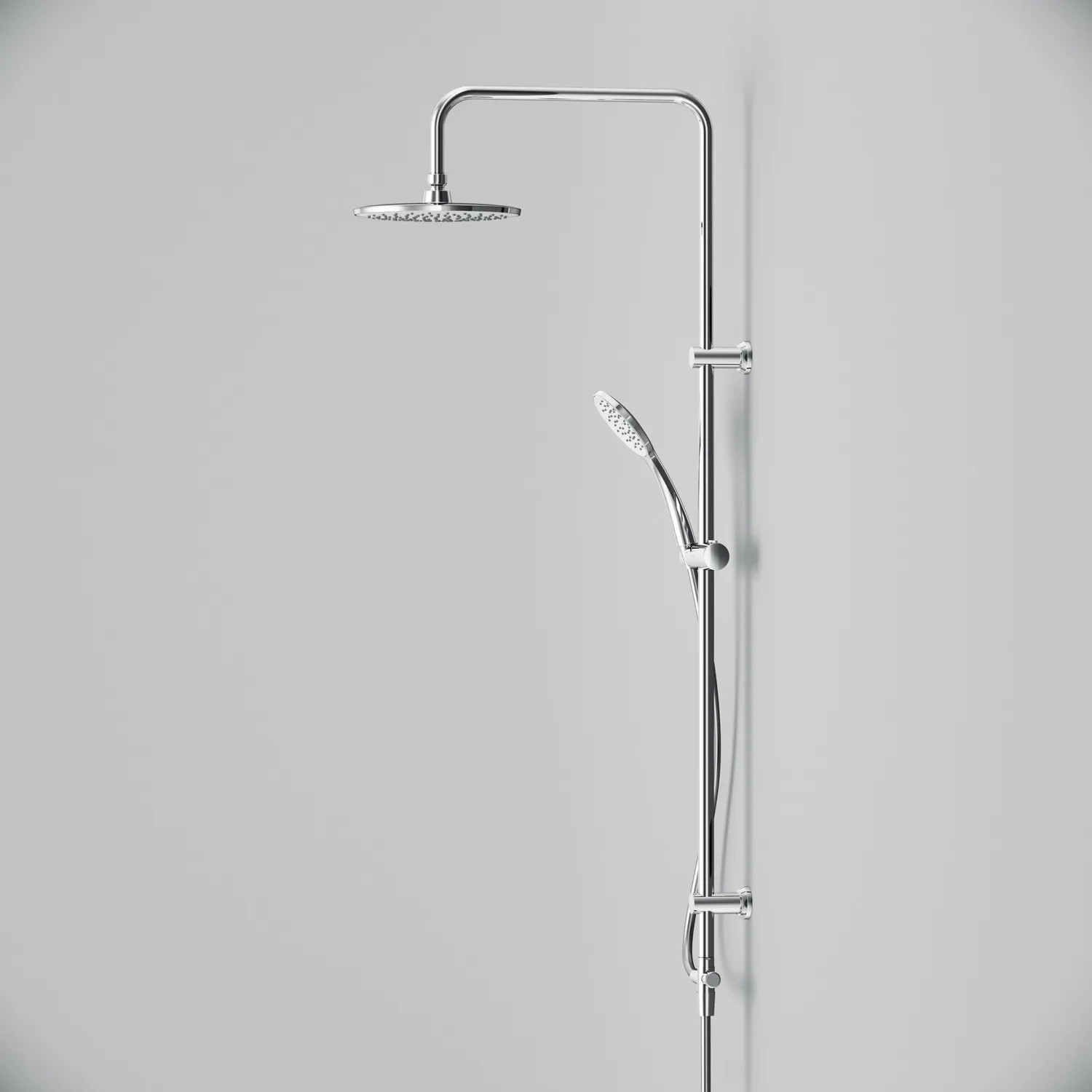 AM.PM Duschsystem Hit, chromfarbenes Regendusche-Set mit Duschsäule.