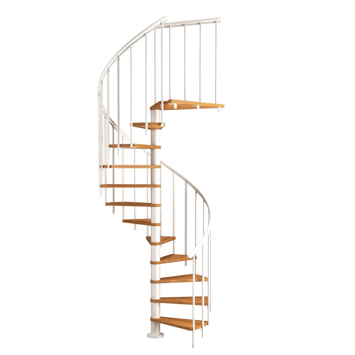 Dolle Spindeltreppe Montreal Ø 140 cm Metallelemente Weiß 11 Stufen FSC®