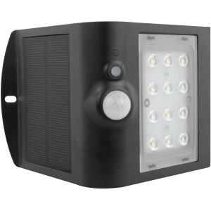 REV Ritter LED-Solaraußenleuchte Butterfly in Anthrazit mit Bewegungsmelder und Solarpanel.