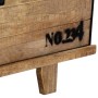 Detailansicht: VidaXL TV-Schrank aus Mango-Holz mit Aufdruck "No. 234"