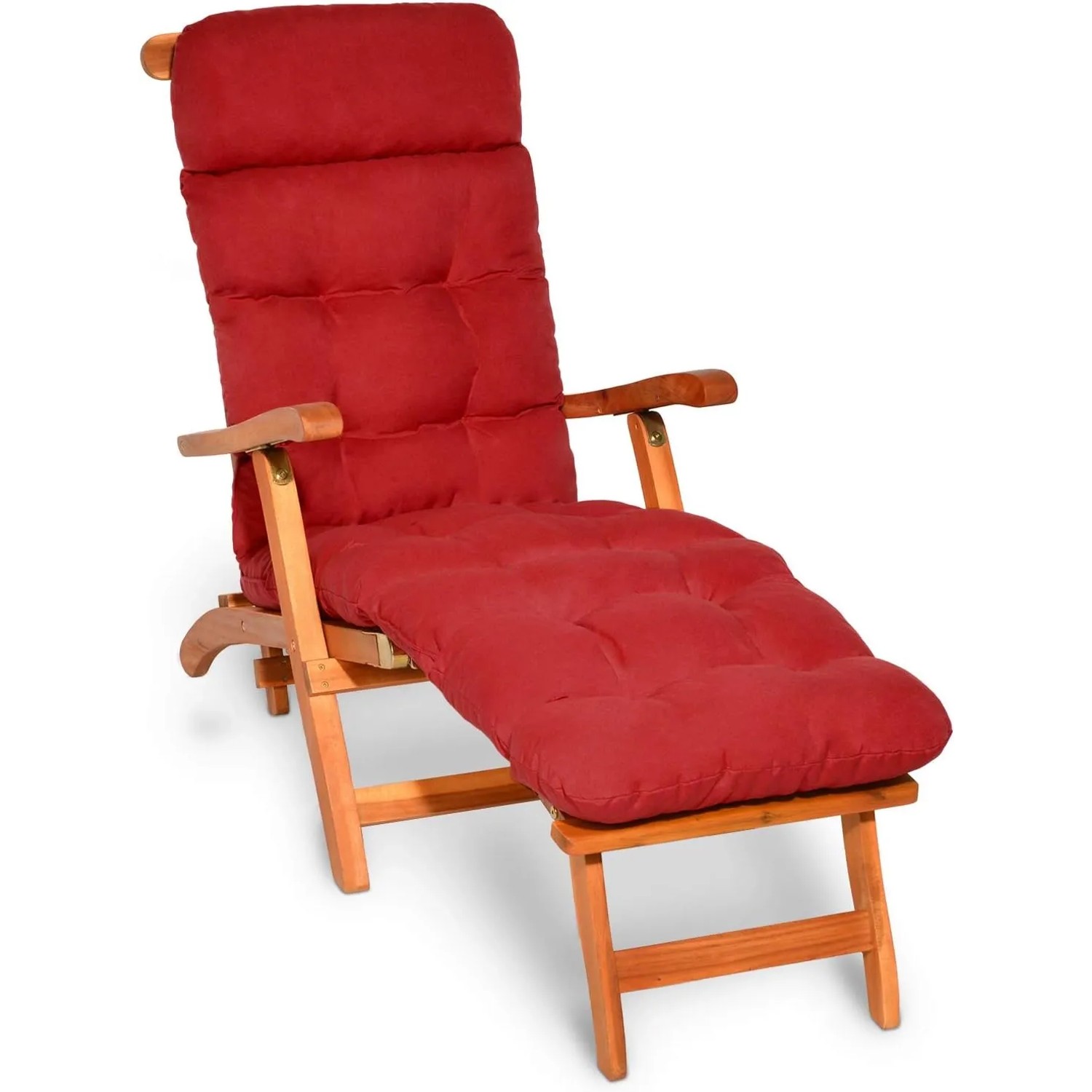 Beautissu Flair DC Deckchairauflage 200x50x8cm Rot