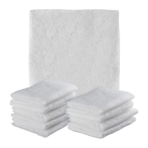 Relaxdays Dunstabzugshaubenfilter 10er Set Vlies Weiß Zuschneidbar Schwer Entflammbar 57 cm x 47 cm