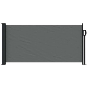 Ausziehbare Seitenmarkise in Anthrazit, 100x300 cm, für Terrasse & Balkon.