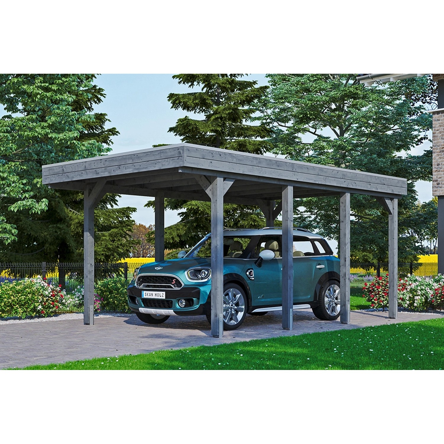 Carport Friesland  Schiefergrau 314 x 555 cm mit EPDM-Dach günstig online kaufen