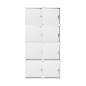 PROREGAL Mega Deal: 8 graue Schließfachwürfel Cubic XL (45x45x45 cm) als Garderobenschrank.