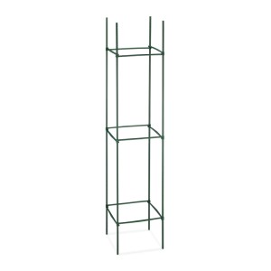 Relaxdays Rankhilfe 4er Set Stahl Kunststoff Grün Höhenverstellbar 150 cm x 32 cm x 32 cm 560 g