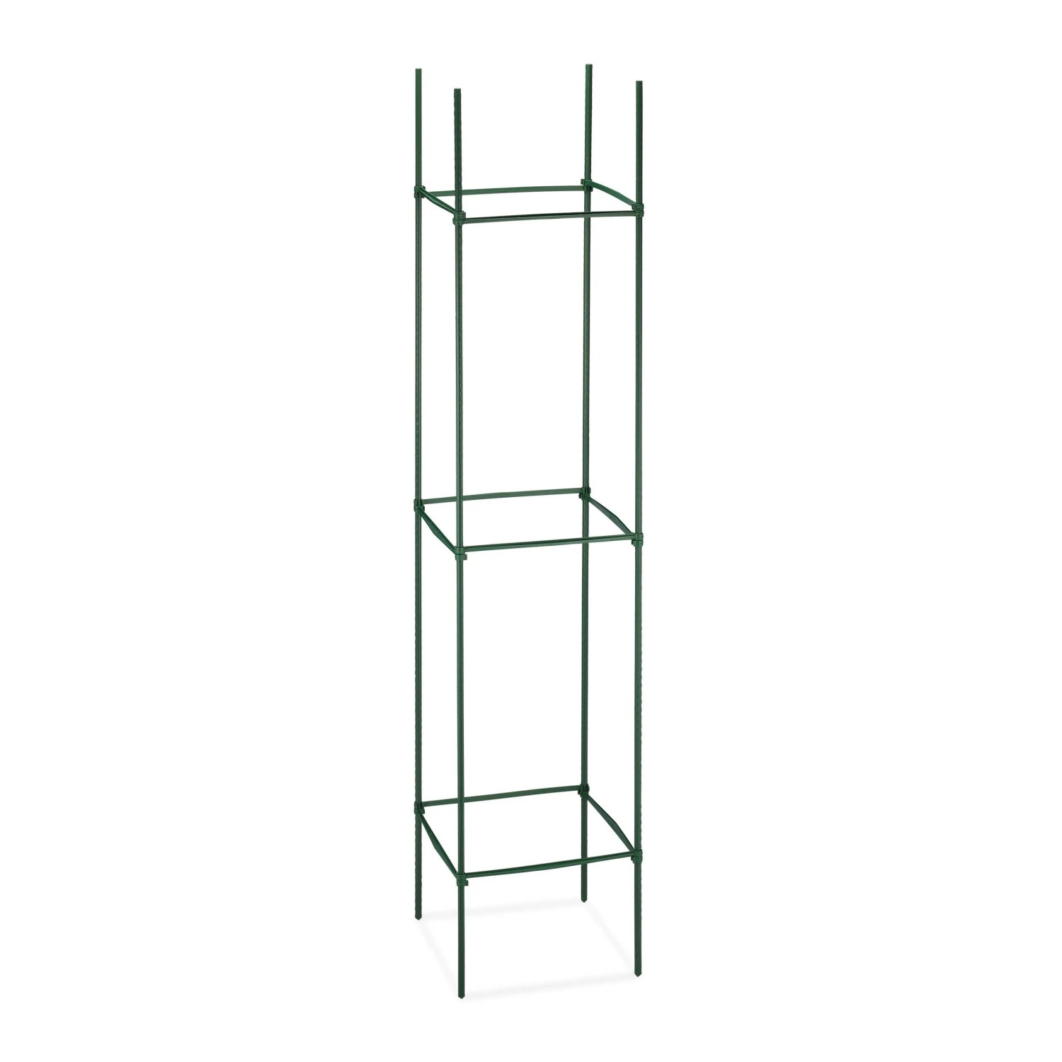 Relaxdays Rankhilfe 4er Set Stahl Kunststoff Grün Höhenverstellbar 150 cm x 32 cm x 32 cm 560 g