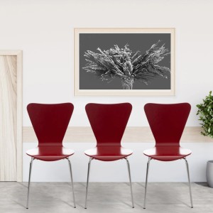 DELUKE 2er Set Besucherstuhl BERLIN Holz Rot 45x49x85cm Konferenzstuhl Wartezimmerstuhl Bürostuhl