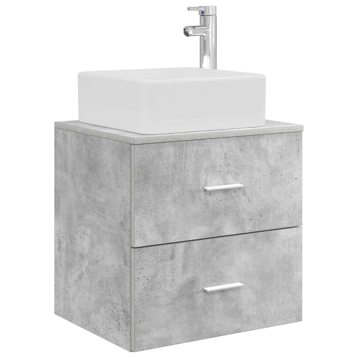 vidaXL Wandmontierte Waschtisch Betongrau 53 x 34,5 x 63 cm 890289