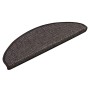 Anthrazitfarbene selbstklebende Treppenmatte in Sisal-Optik, 65x21 cm, für sicheren Halt auf Stufen.