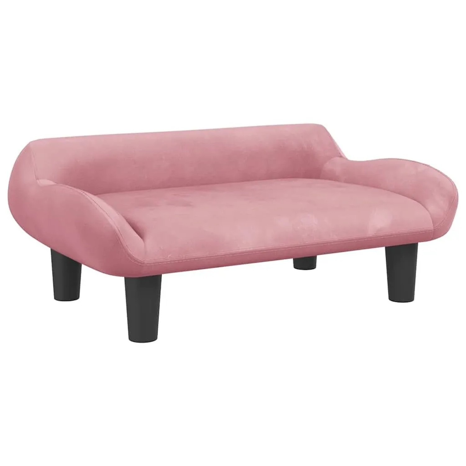 vidaXL Hundebett Rosa 70x40x24 cm Samt 171954