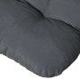Detailaufnahme der graphitgrauen Beautissu Flair DC Deckchairauflage 200x50x8cm.
