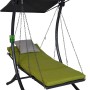 Angerer Hollywoodschaukel Swing Smart Lime, 1-Sitzer mit Sonnendach und grüner Auflage.