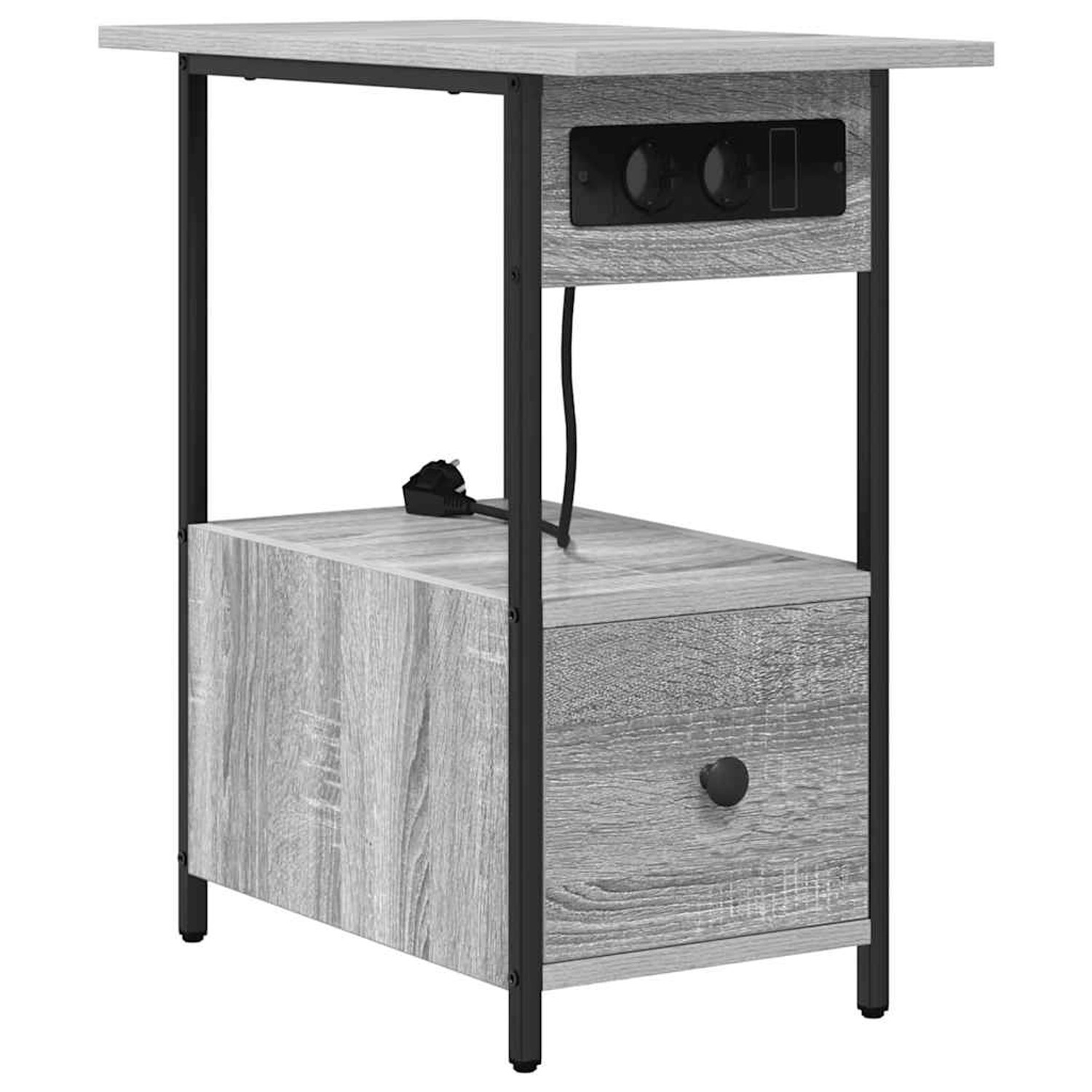 vidaXL Nachttisch Grau Sonoma 60 x 30 x 61 cm Holzwerkstoff 859598 günstig online kaufen
