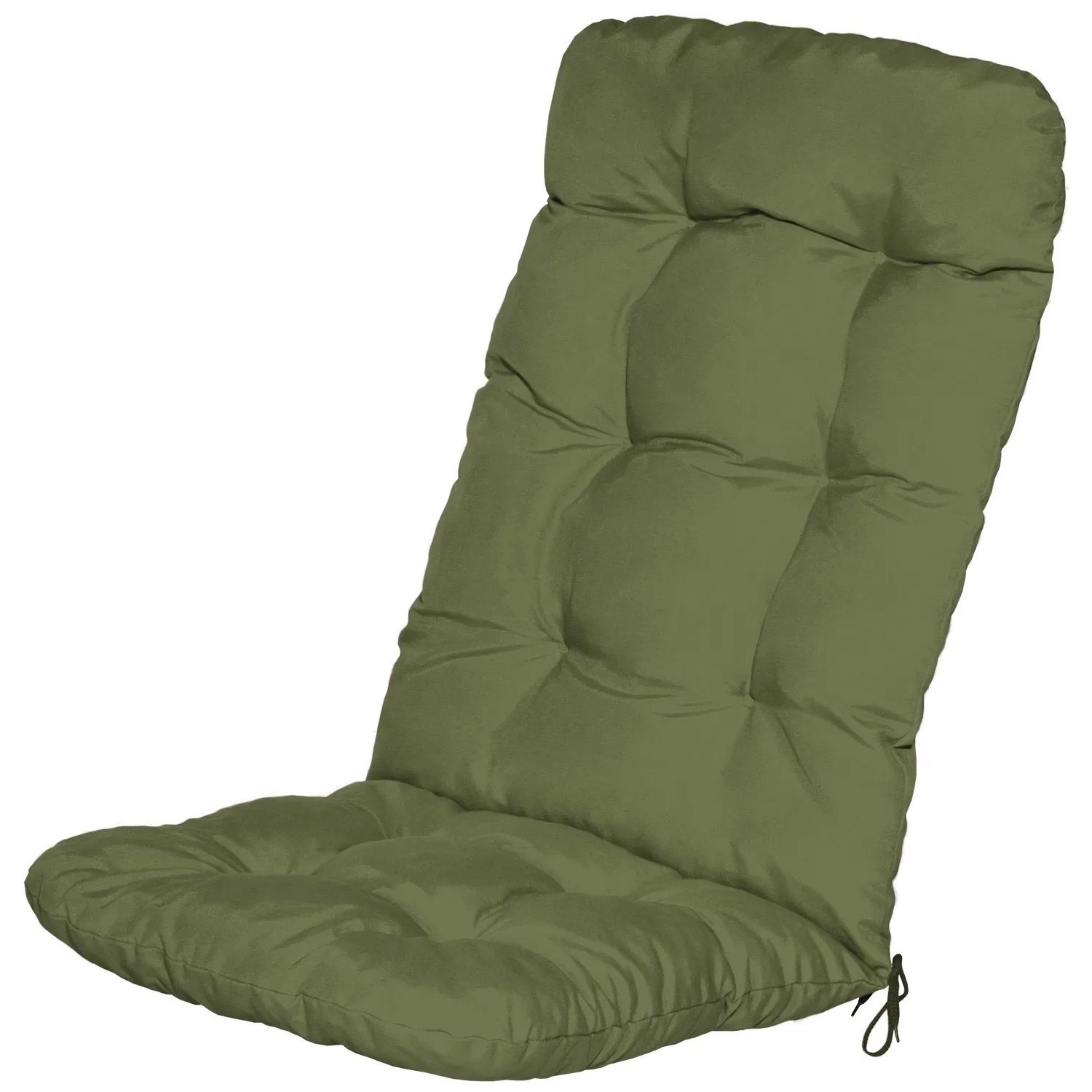 Beautissu Hochlehner Auflage Flair HL 120x50x8cm Olivegrün