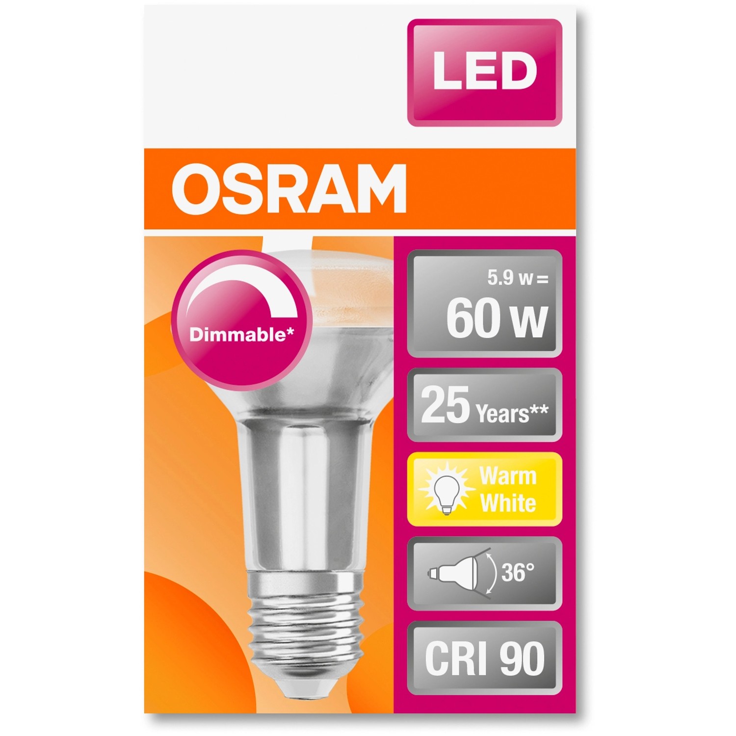 10x 42W = 60W Eco Halogen R63 Dimmbar Klar Reflektor Spotlicht