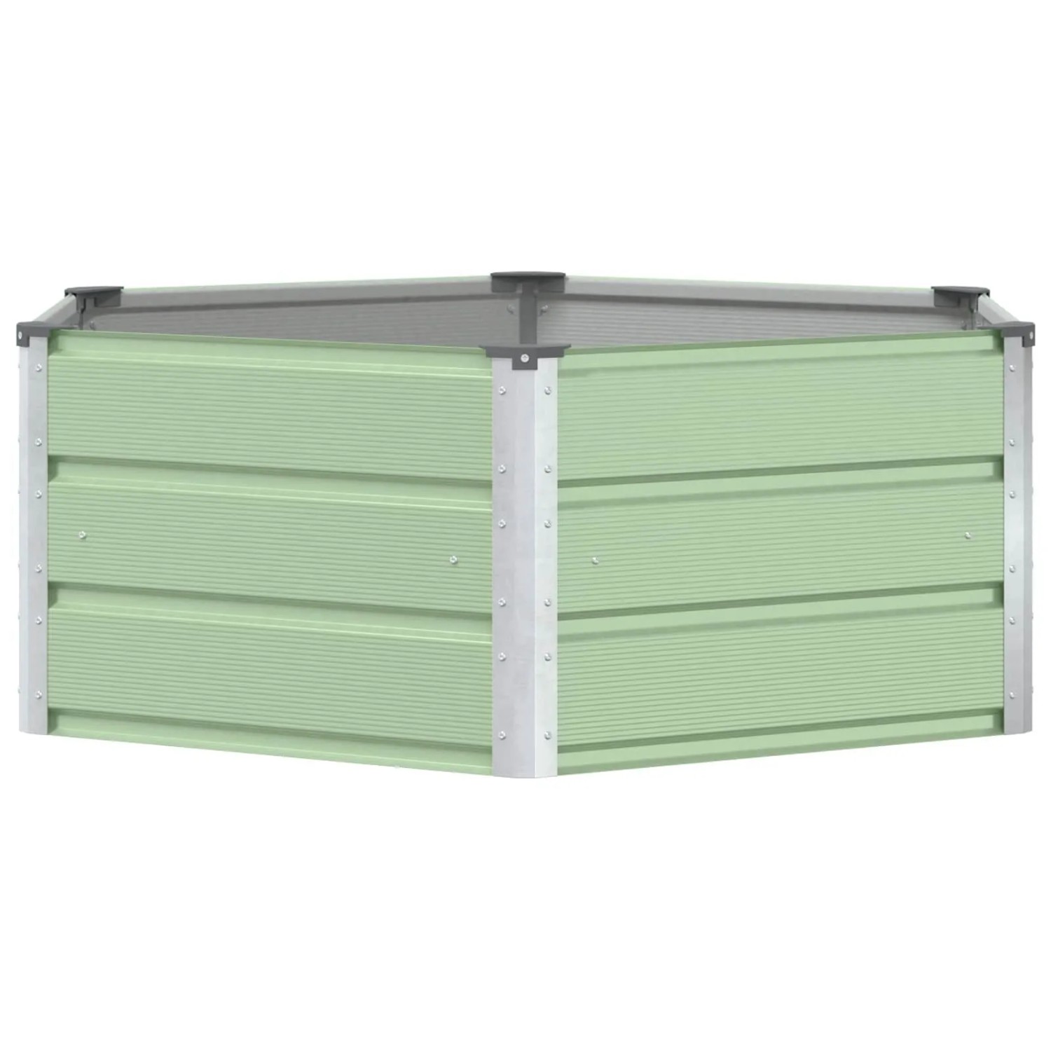 vidaXL Pflanzkübel Pastellgrün 129 x 129 x 45 cm Stahl 42018232