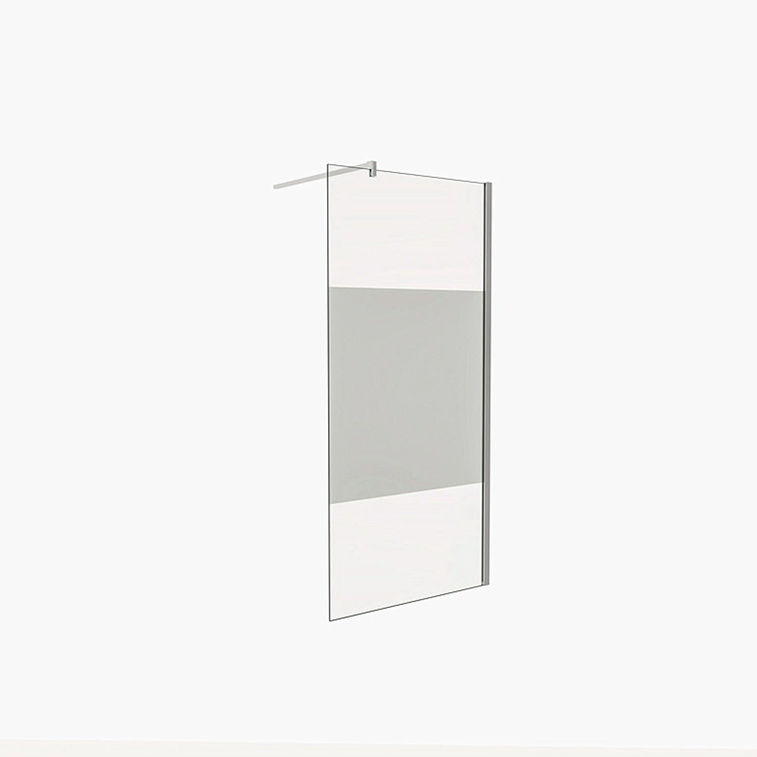 Duschparadies 110 x 200cm Walk in Dusche 8mm Nano Glas Duschwand Milchglass günstig online kaufen