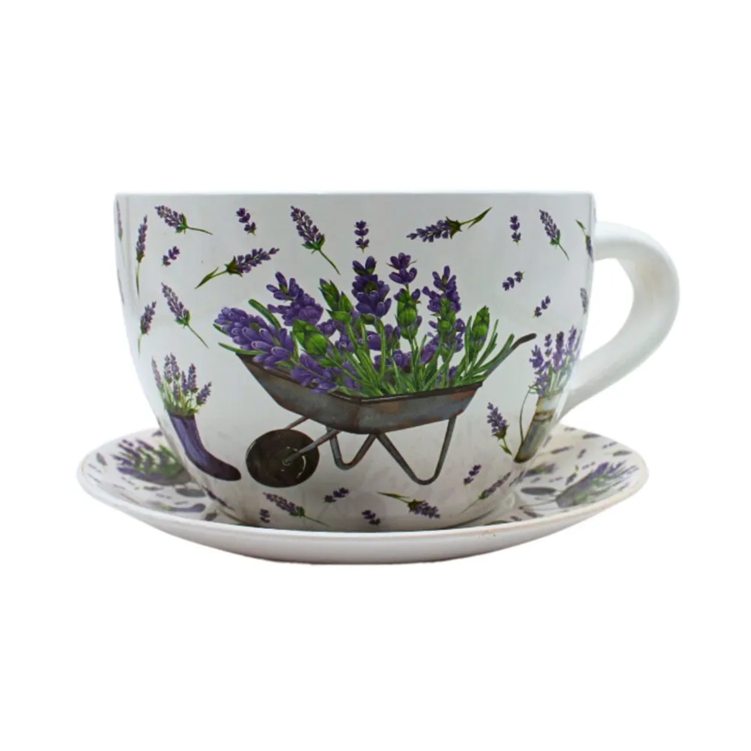 Dekohelden24 Blumentopf Pflanztopf Pflanztasse Pflanzkübel Pflanzgefäß L/B/H 25 x 23 x 14 cm
