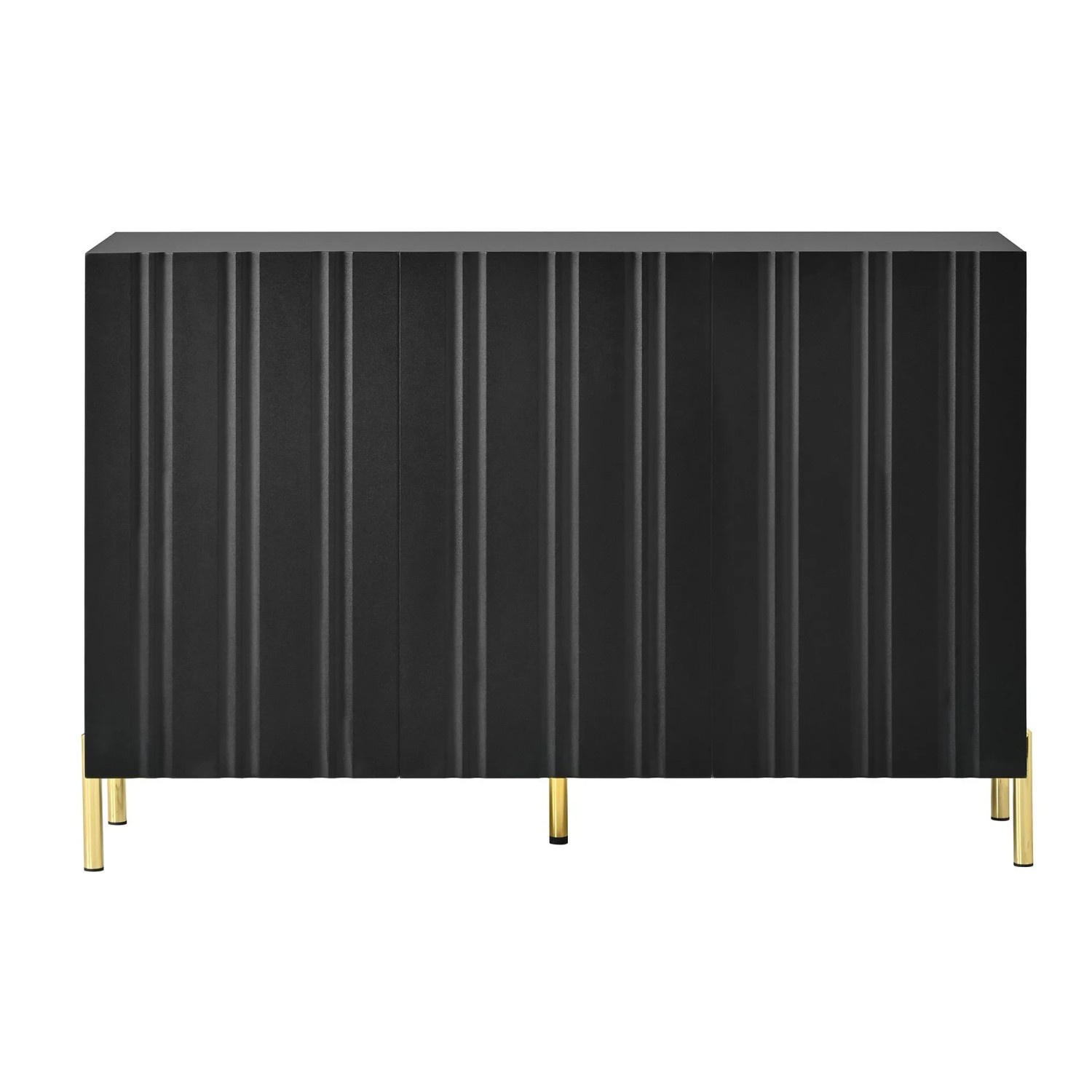 Merax Sideboard Schuhschrank 2 in 1 3 Türen Verstellbare Böden Gold