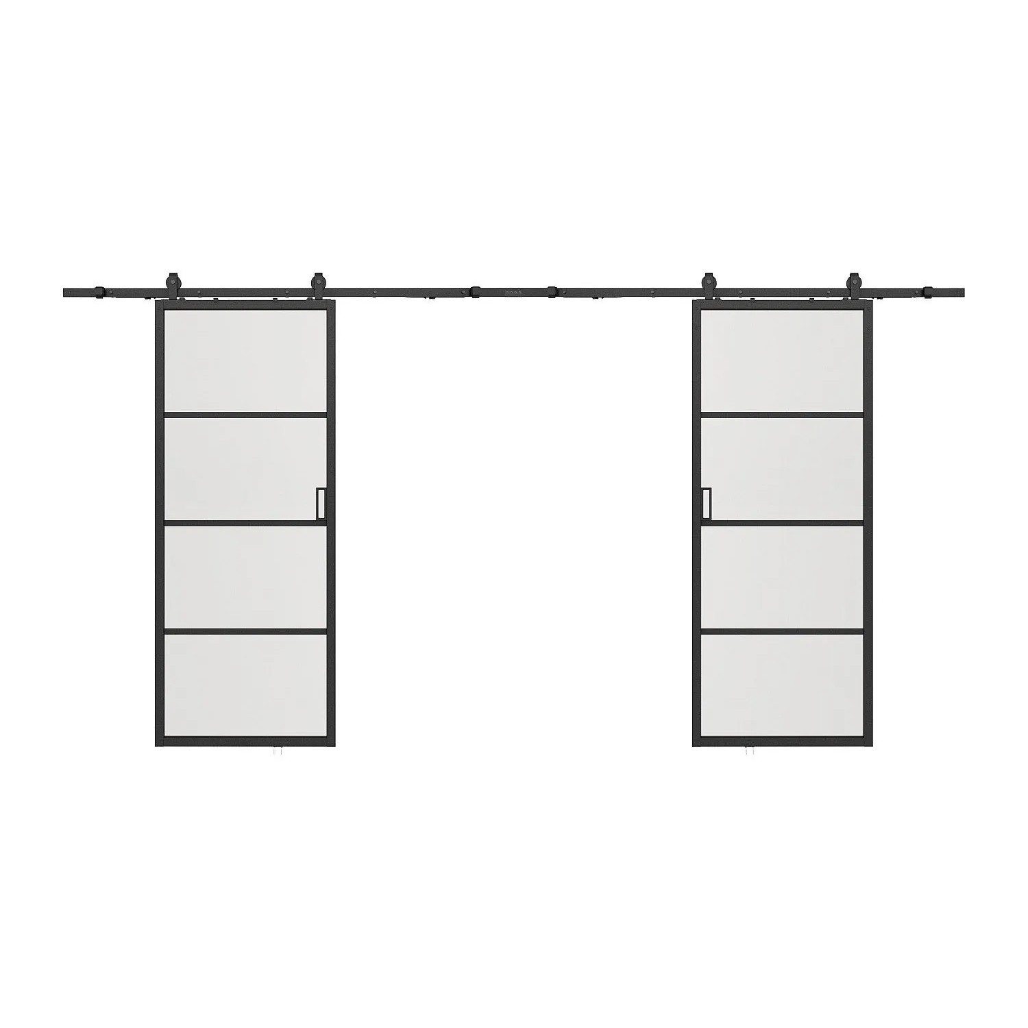 Vente-unique Schiebetür Sinca Schwarz 73 cm