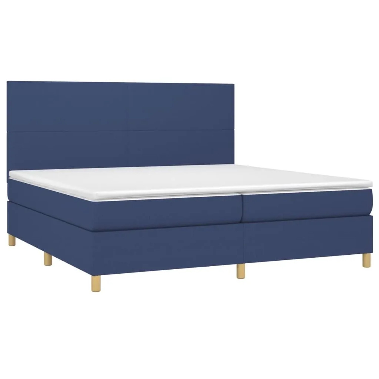vidaXL Boxspringbett mit Matratze Blau 200x200 cm Stoff 3142207 günstig online kaufen