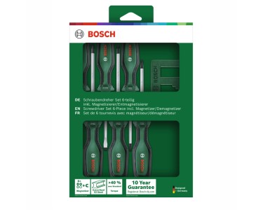 Bosch Schraubendreher-Set 6-tlg. – Robuste S2-Stahl-Schraubendreher Für Heim & Garten