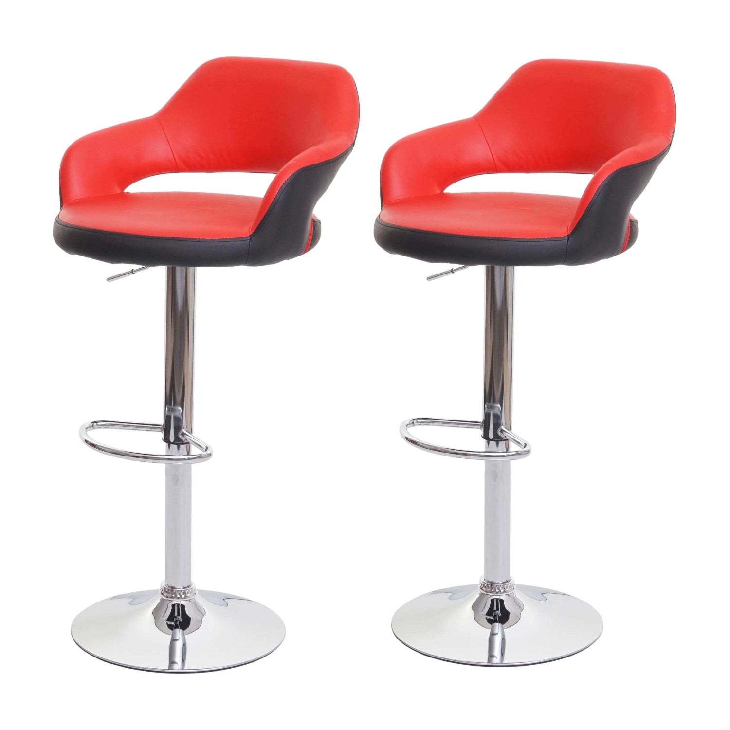 PROREGAL 2er-Set Barhocker Stylisch Sitzhöhe 61-81cm Mit Lehne Kunstleder R günstig online kaufen