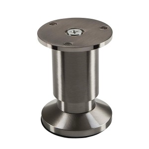 SOTECH Möbelfuß ALPHA Edelstahloptik Höhe 80 mm