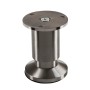 SOTECH Möbelfuß ALPHA, 80 mm hoch, in Edelstahloptik. Stabiles Möbelbein aus Aluminium, höhenverstellbar.