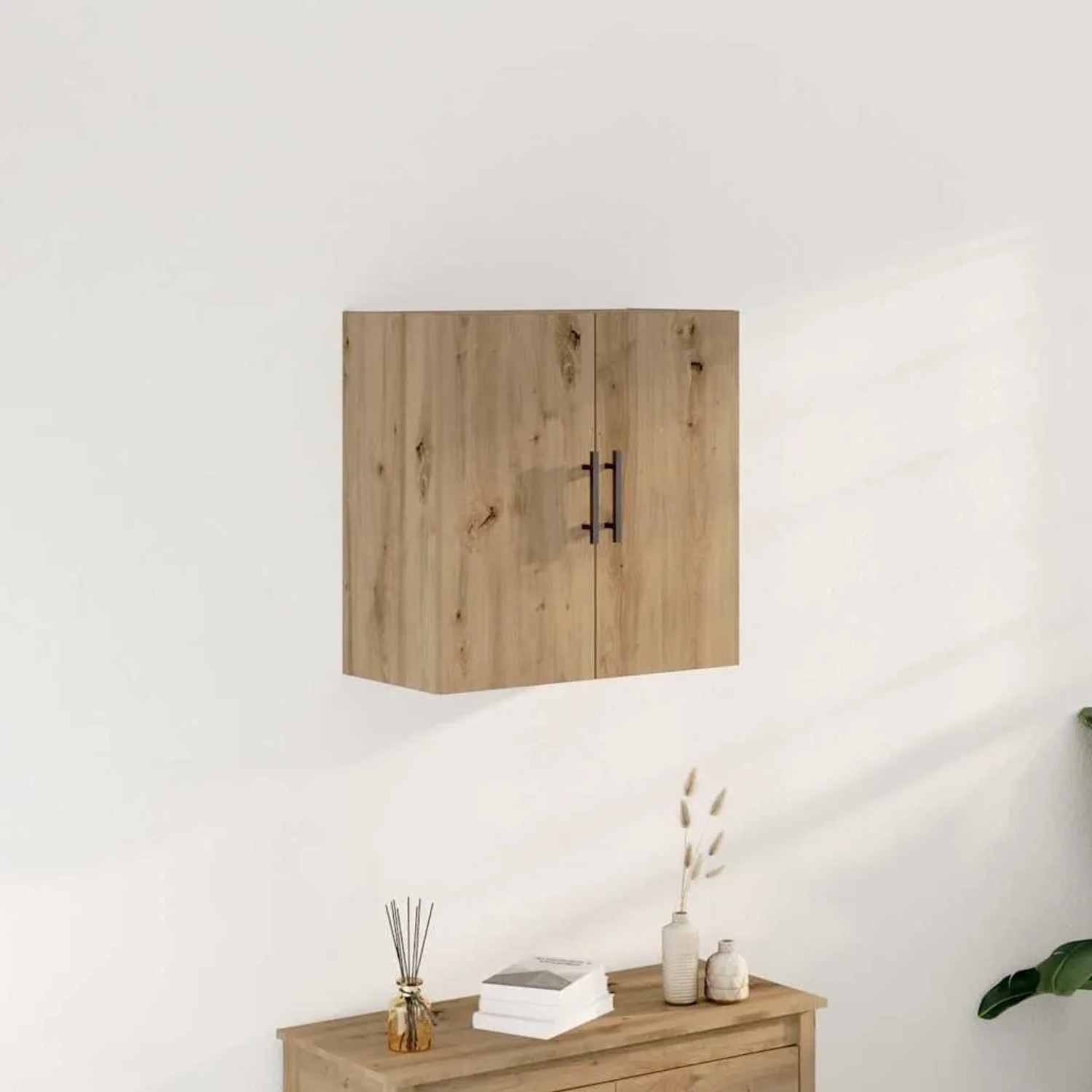 vidaXL Wandschrank in Artisan-Eiche, 60x60 cm, Holzwerkstoff