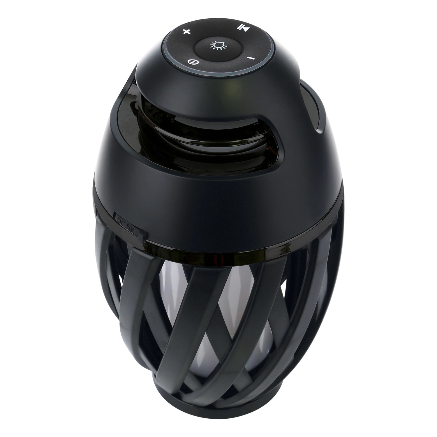 Näve LED-Außentischleuchte Muna mit Bluetooth-Speaker Schwarz Ø 10 cm x 16, günstig online kaufen