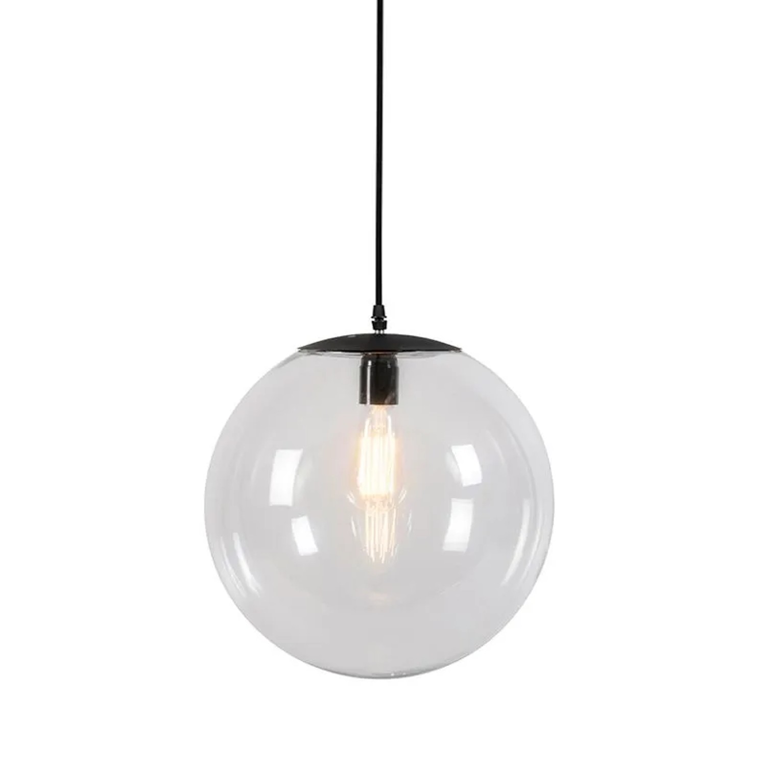 QAZQA Moderne Hängelampe Transparent 35 cm Pallon