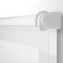 Wand- und Deckenbefestigung für Sedano Rollos, weiße Halterung mit Schrauben.