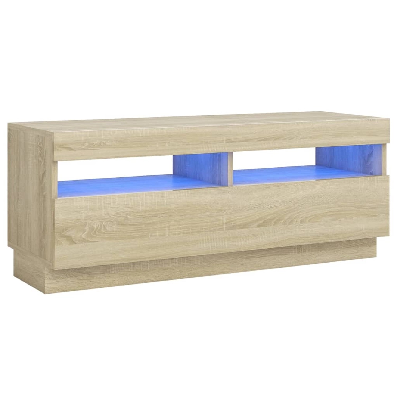 VidaXL TV-Schrank mit LED-Leuchten Sonoma-Eiche 100x35x40 cm günstig online kaufen