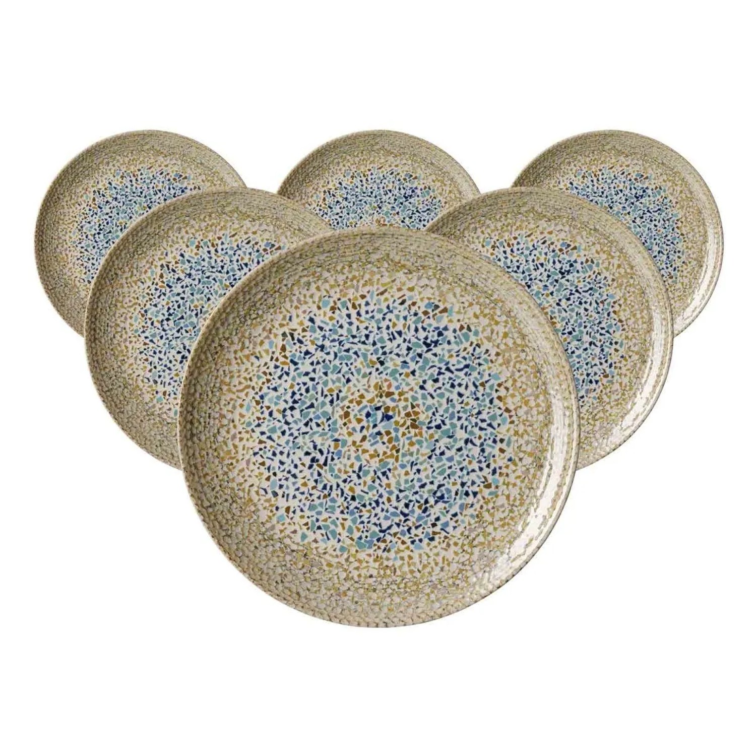 Ritzenhoff & Breker Rimini Speiseteller 26 cm Mosaik Sand 6er Set
