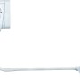 Weißes Powersplit Verlängerungskabel, 3 m, mit Stecker und Steckdose für den Innenbereich.
