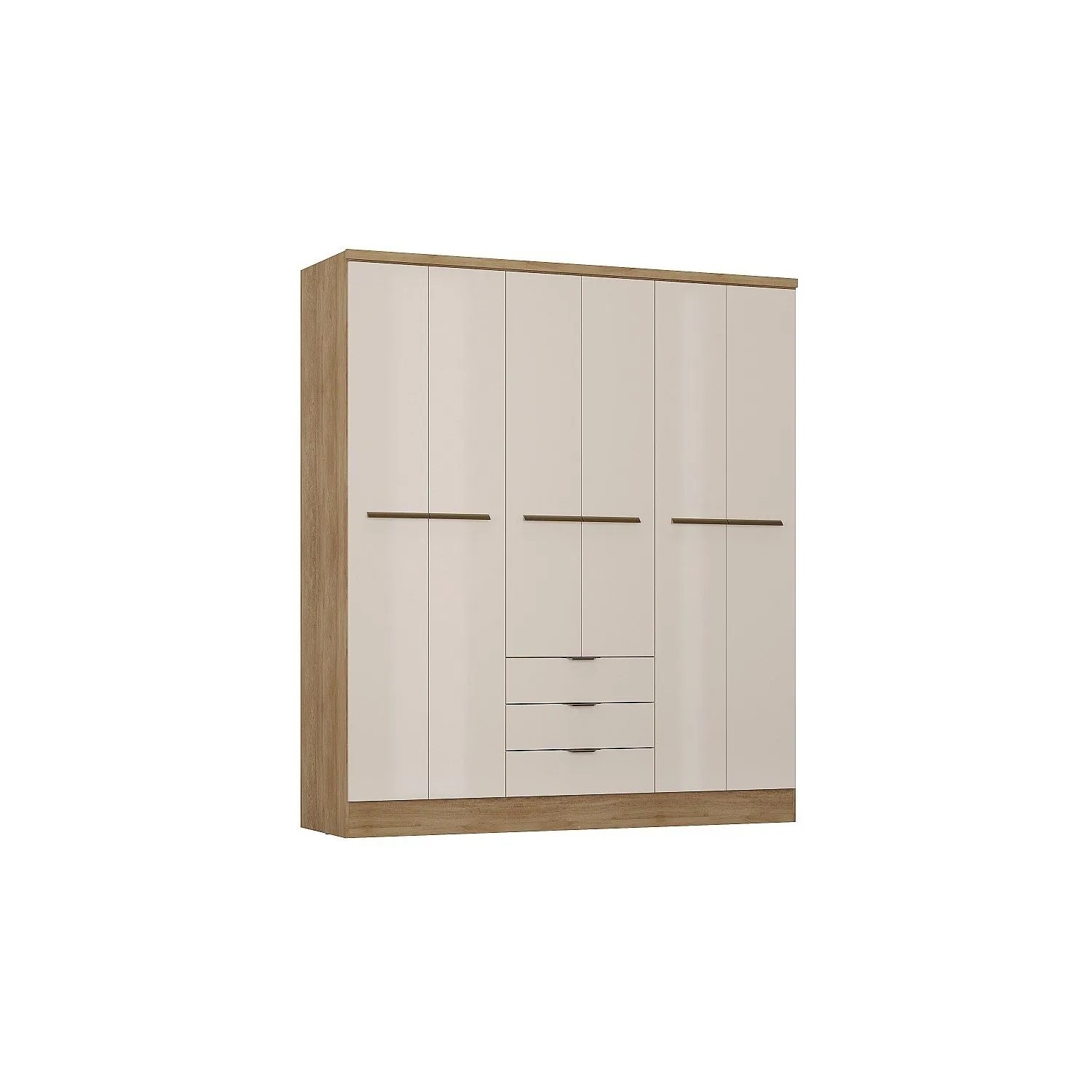 Vente-unique Kleiderschrank Peroli Beige  Naturfarben Hell 180 cm