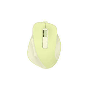 Grüne Hama Funkmaus WM-500 mit 6 Tasten, ergonomisch und ohne Klickgeräusch.