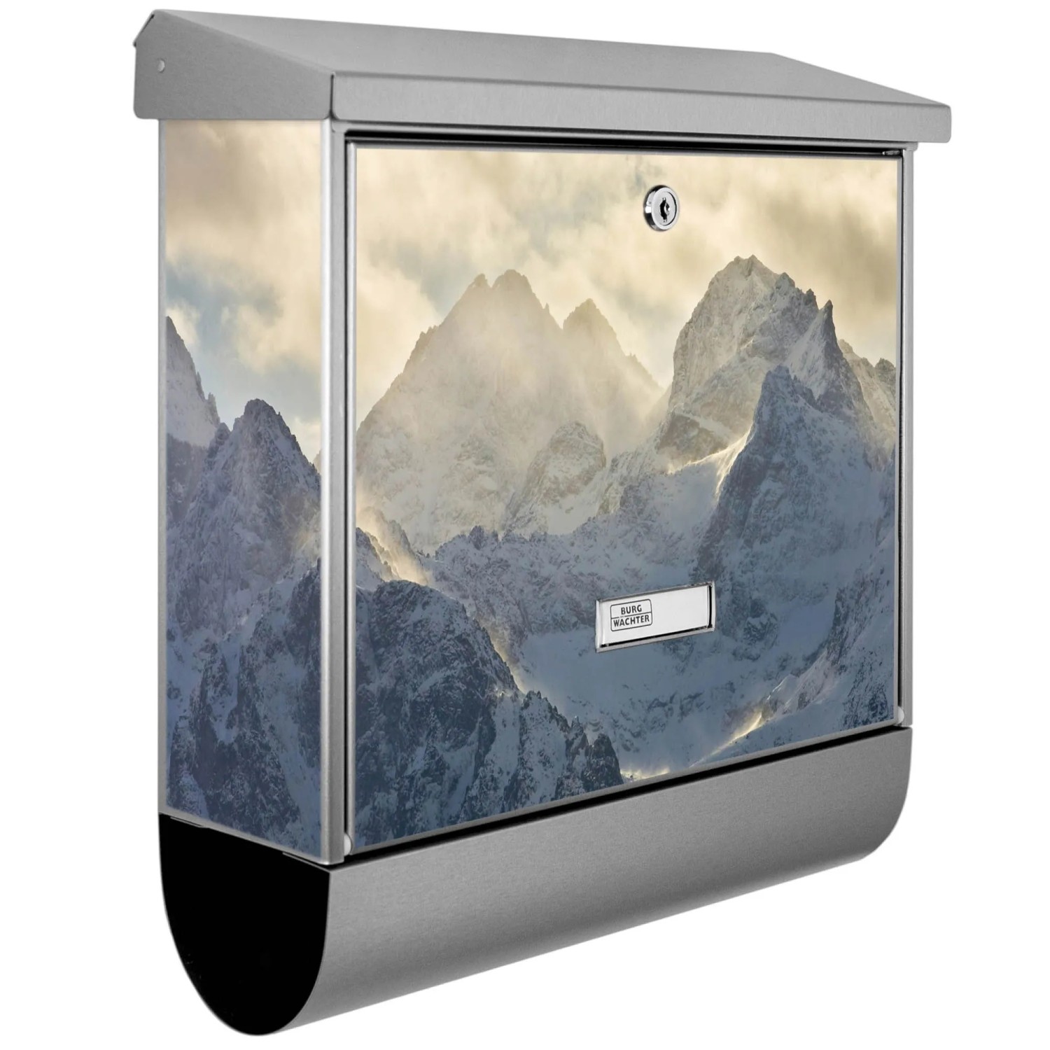 Banjado Briefkasten Edelstahl 38x39x12cm Mit Zeitungsfach Inkl. Montagemate günstig online kaufen