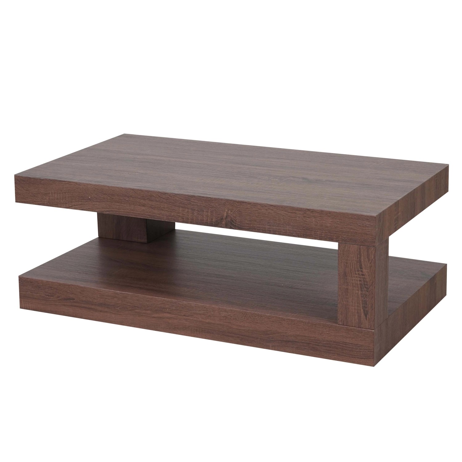 MCW Couchtisch A32 3D-Struktur Braune Eicheoptik günstig online kaufen