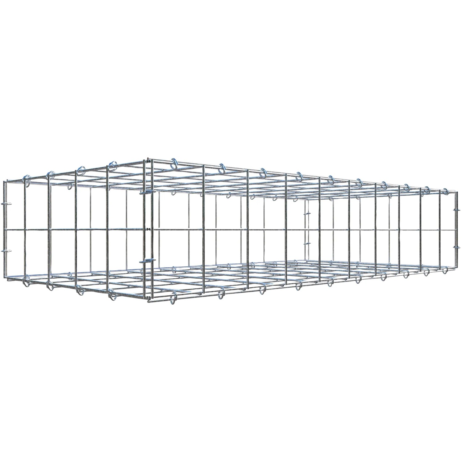Gabiona C-Ring-Gabione 20 x 100 x 50 cm Maschenw 10 x 10 cm