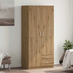 vidaXL Kleiderschrank Artisan-Eiche 80x52x180 cm Holzwerkstoff 855887