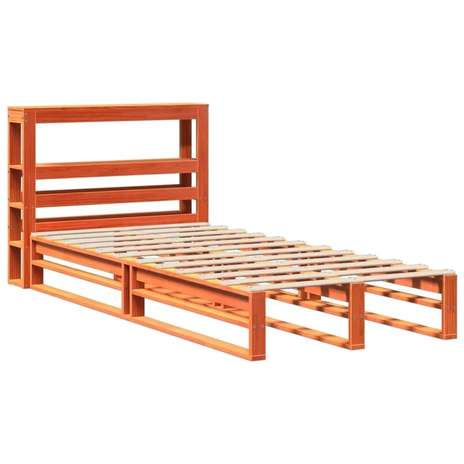 vidaXL Massivholzbett ohne Matratze Wachsbraun 90x190 cm Kiefernholz 330651 günstig online kaufen